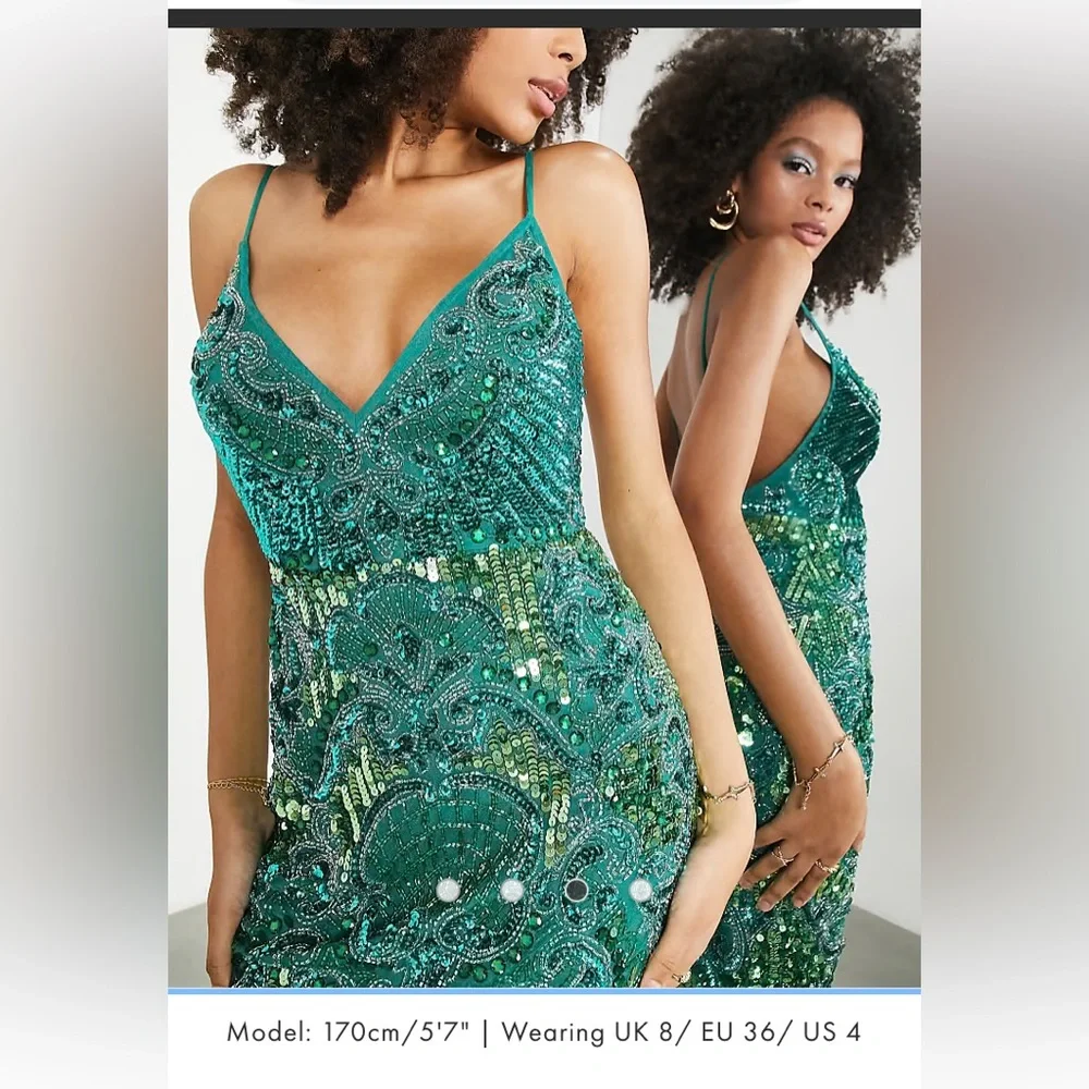 Beaded evening dress ASOS - Picture 2 of 4